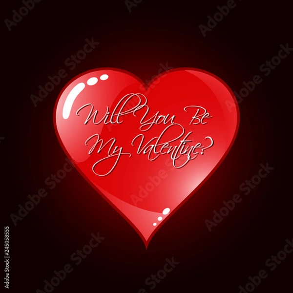 Fototapeta Will You Be My Valentine greeting card