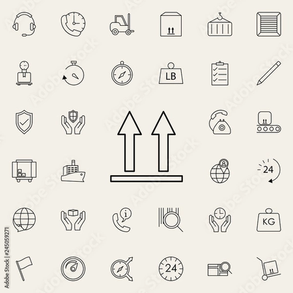 Fototapeta up arrows icon. logistics icons universal set for web and mobile