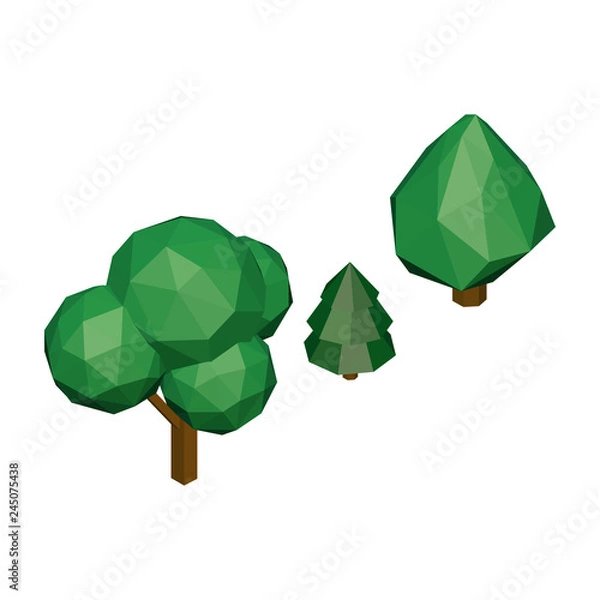 Obraz Polygonal trees, isometric tree set