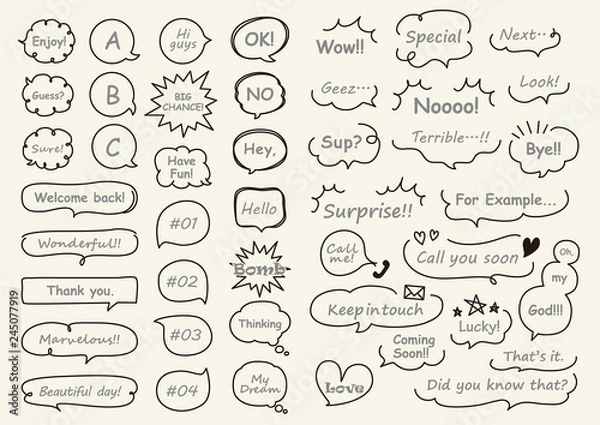 Fototapeta Speech Bubble Illustration Set 01