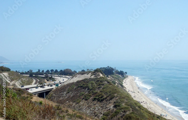 Obraz Central California freeway and ocean view 