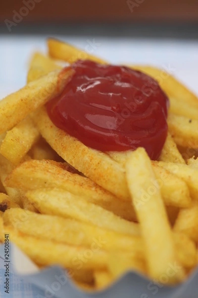 Obraz Pommes und Ketchup