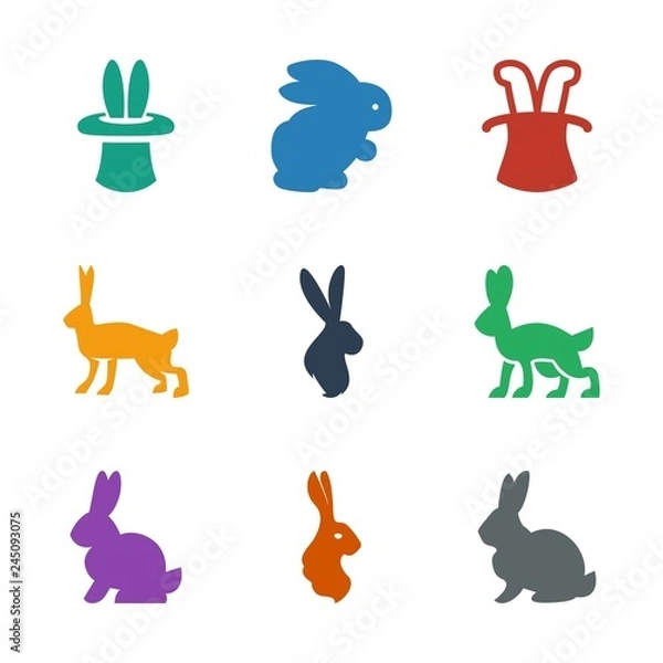 Obraz rabbit icons