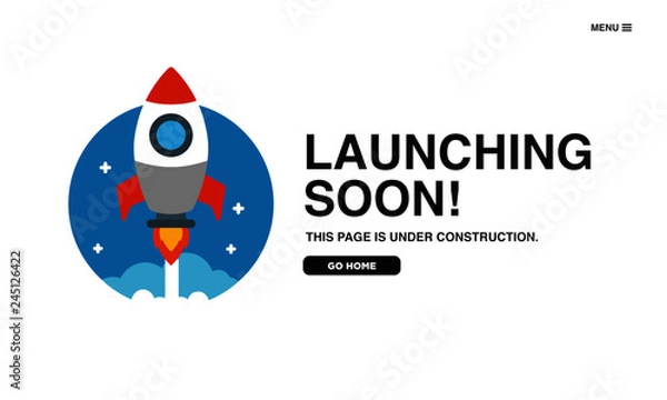 Obraz Launching Soon Page Design for Website