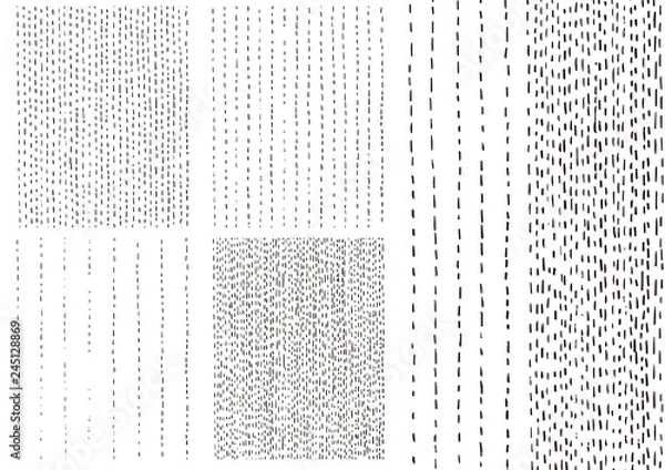 Obraz 手書きの点線　ベクター素材　背景