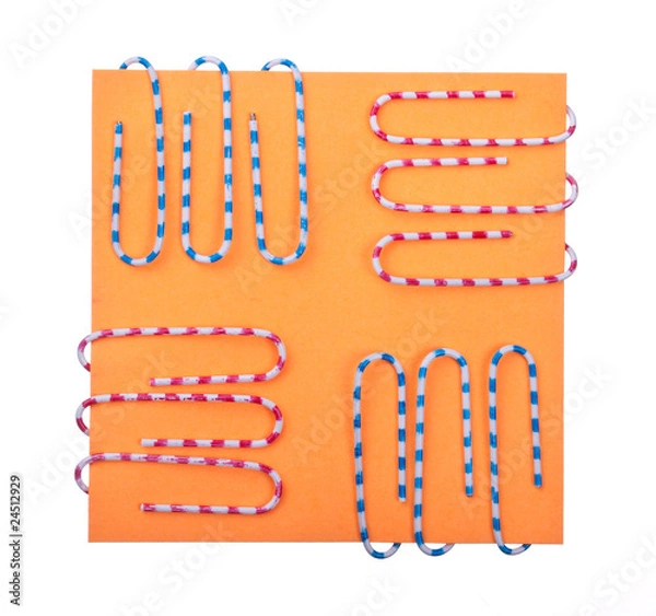 Obraz Note and staples