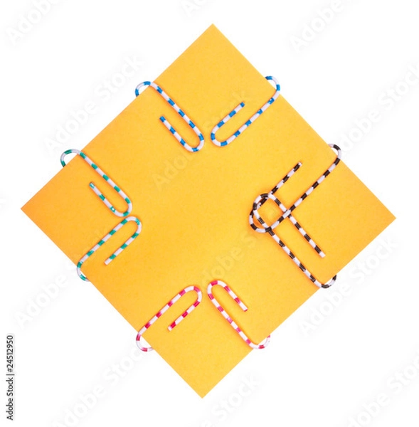 Obraz Note and staples