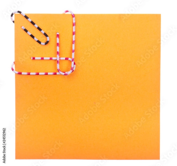 Obraz Note and staples