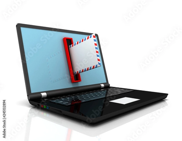 Obraz 3d email concept. 3d illustration