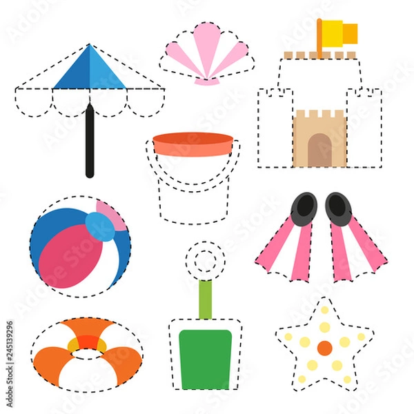 Obraz toy worksheet vector design
