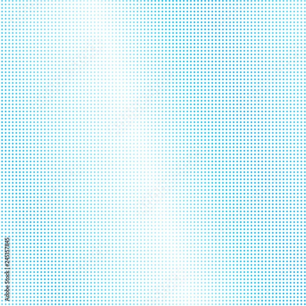 Fototapeta The background of raster semitone of turquoise  dots on the white for text, banner, poster, label, sticker, layout.