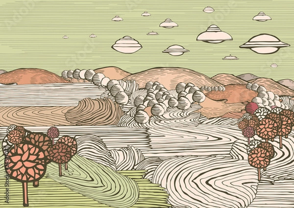 Obraz UFO - unidentified flying objects