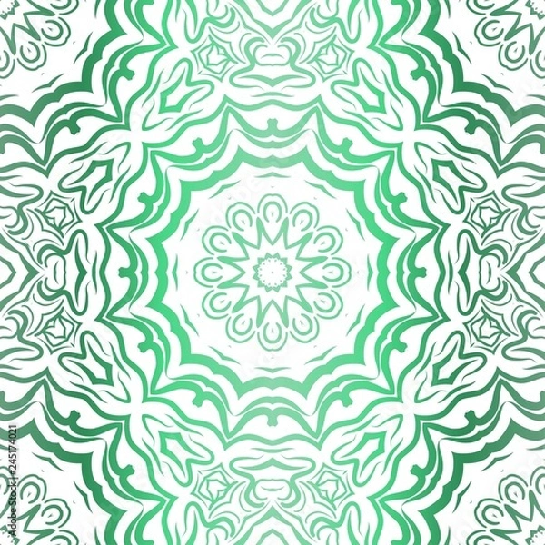 Fototapeta Floral Pattern, Green color Design. For Design background, paper, fashion print. Vector Illustration