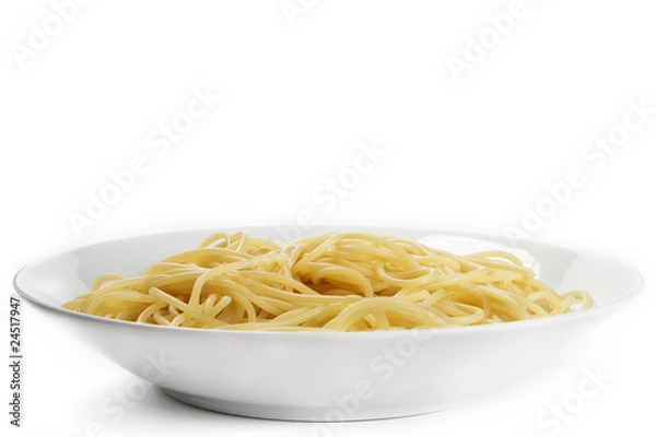 Obraz ein teller spaghetti von der seite