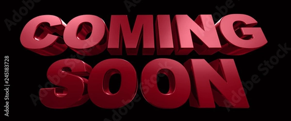 Fototapeta Coming soon message 3D rendering