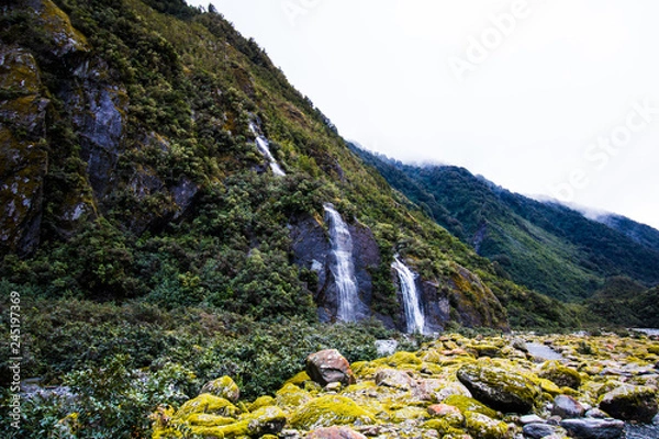 Fototapeta waterfall in mountains