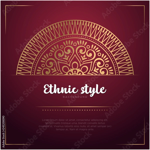 Fototapeta Gold background with mandala