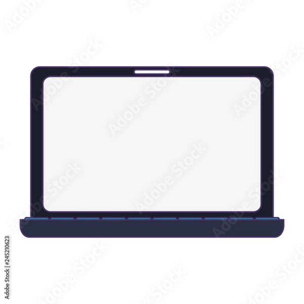 Fototapeta laptop computer technology blue lines