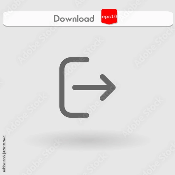 Fototapeta logout vector icon
