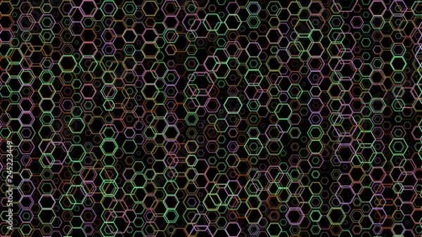 Fototapeta Abstract background pattern with a variety of hexagons.