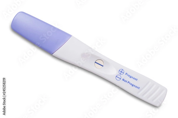 Fototapeta Picture of a pregnancy test with not pregnant results