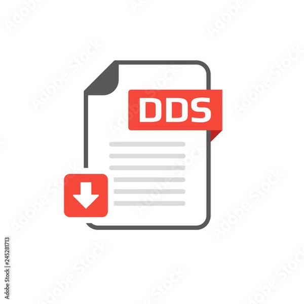 Obraz Download DDS file format, extension icon