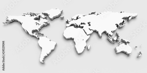 Obraz 3D World Map