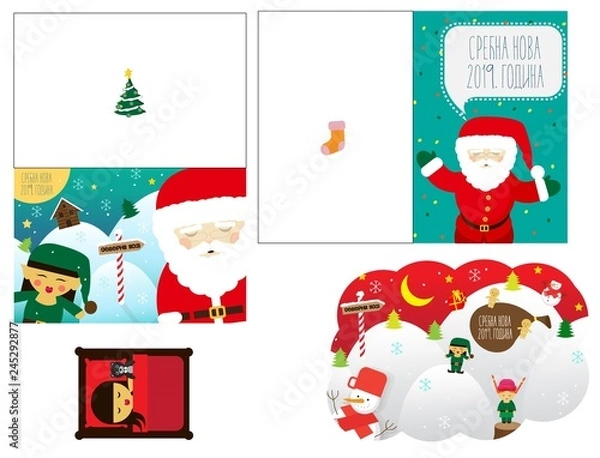 Obraz New year greeting cards