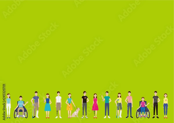 Obraz 様々な障がいを持ったチャレンジド達／壁紙