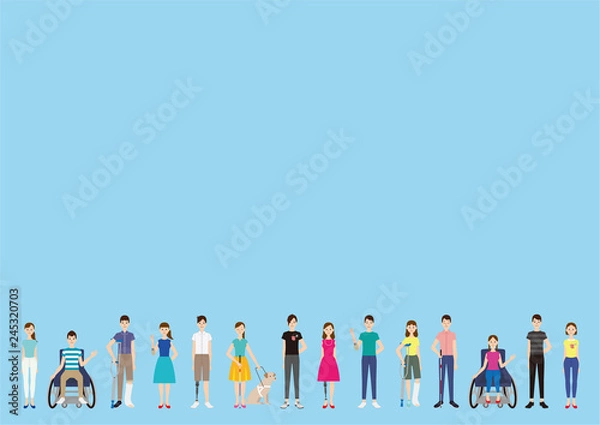 Obraz 様々な障がいを持ったチャレンジド達／壁紙