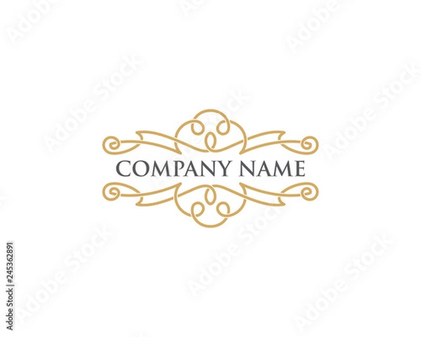 Fototapeta Ornament Line Frame Vector 003