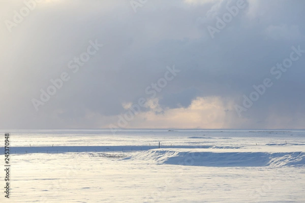 Obraz Landscape with snow, Iceland