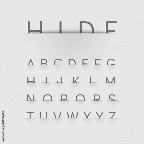 Fototapeta Hiding font with detailed pocket, vector