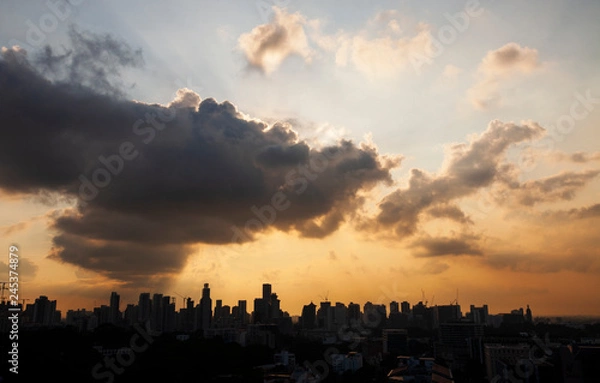 Obraz Sunset over Singapore