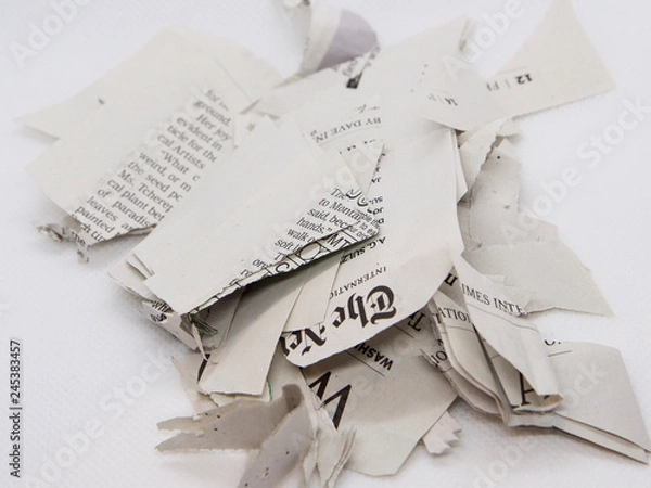 Obraz torn and crumpled newspaper