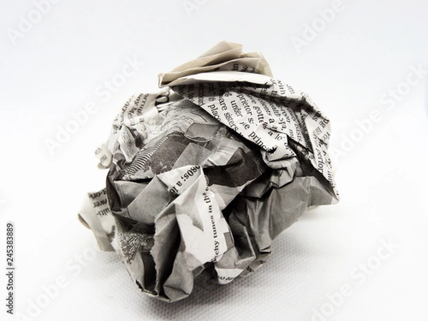 Obraz torn and crumpled newspaper