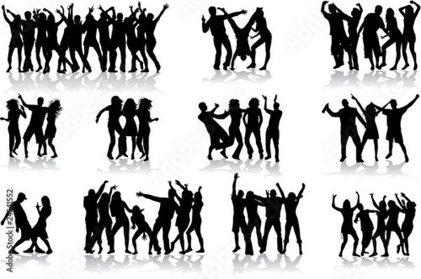 Fototapeta Tańczące sylwetki - duża kolekcja