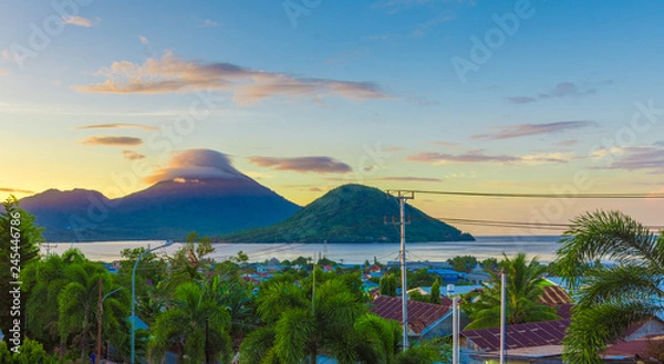 Obraz summer landscape of island in Indonesia ternate island titore