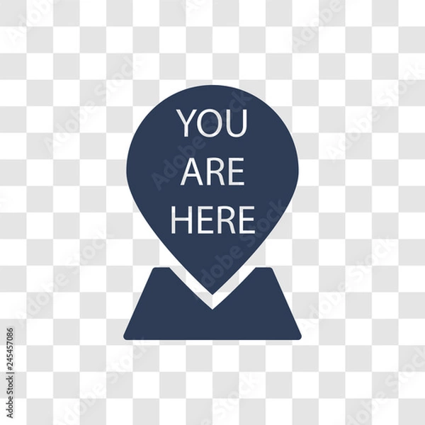 Obraz You are here icon vector