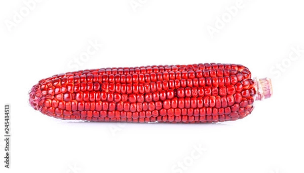 Obraz red corn on a white background