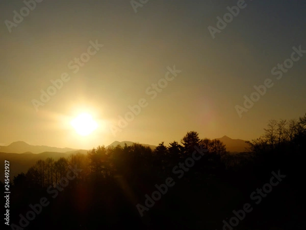 Fototapeta 夜明けの風景