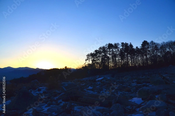 Fototapeta もうすぐ夜明け　背景