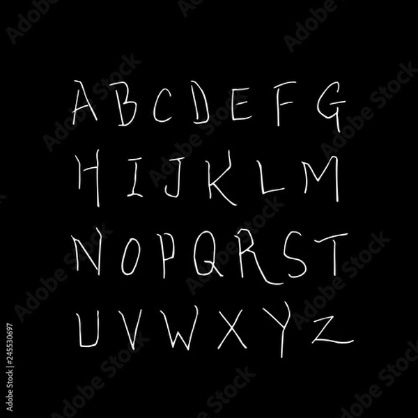 Fototapeta 벡터 문자 / 손으로 쓴 글씨체