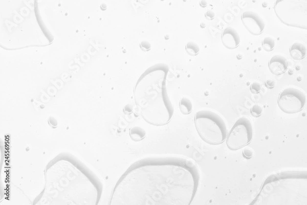 Obraz Abstract water drops on a white background.