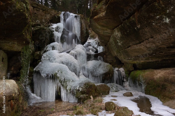 Obraz Gefrorener Wasserfall
