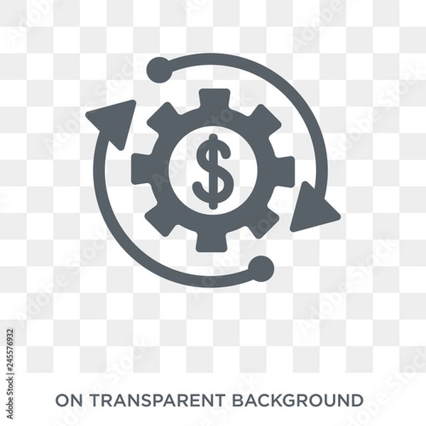 Fototapeta Ethical investment icon. Ethical investment design concept from Ethical investment collection. Simple element vector illustration on transparent background.