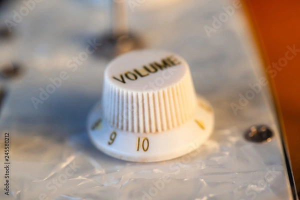 Fototapeta volume control on the body of an electric guitar
