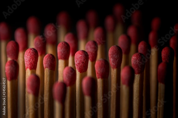 Obraz pattern of red matches with creative lighting