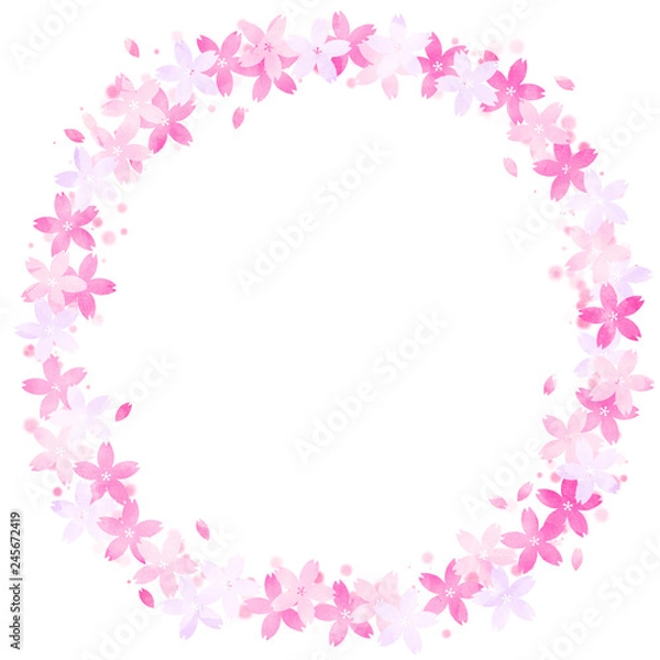 Fototapeta 桜円フレーム
