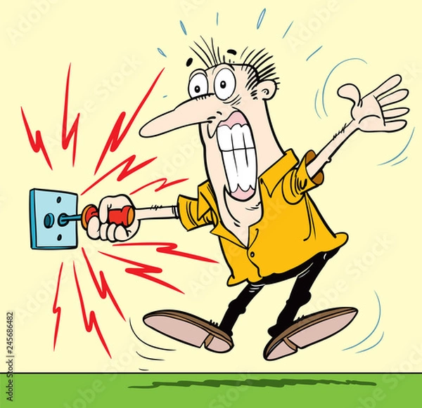 Obraz Electric shock. Vector